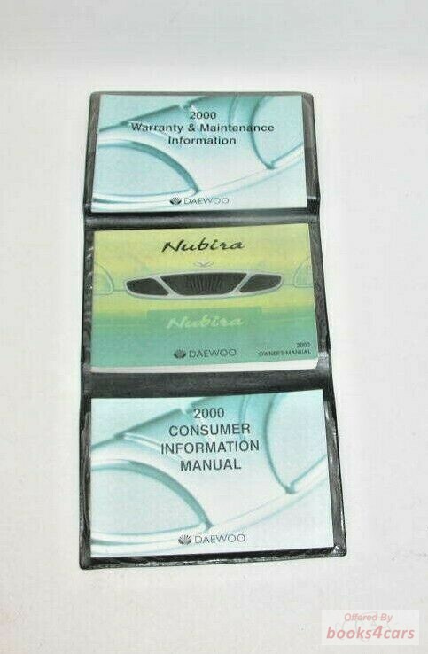 view cover of 2000 Nubira Owners Manual by Daewoo