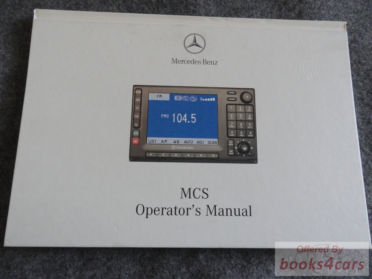 view cover of 2000 Mercedes MCS Radio Operators Manual