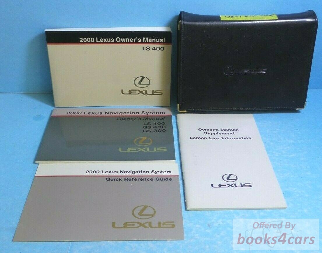 view cover of 2000 LS400 Owners Manual by Lexus for LS 400