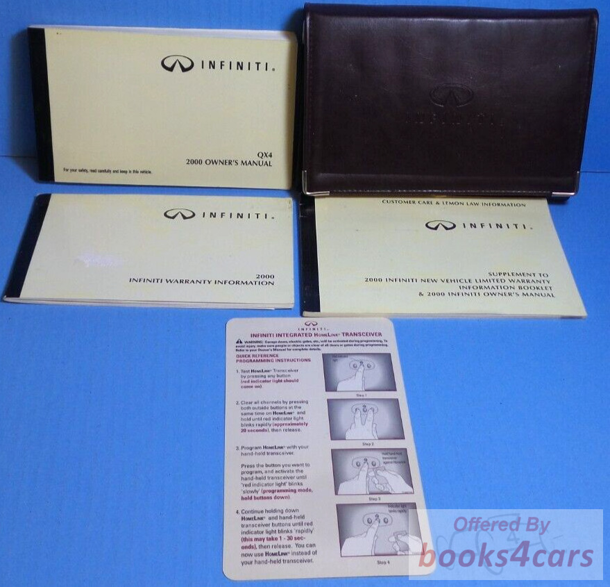 view cover of 2000 QX4 Owners Manual by Infiniti