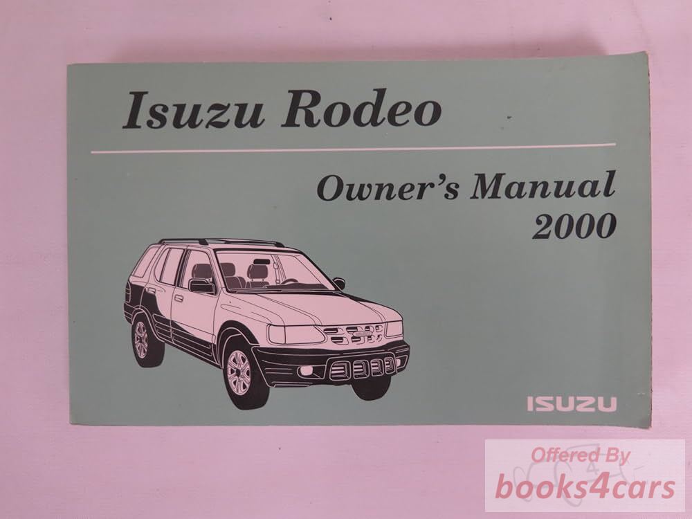 view cover of 2000 Rodeo Owners Manual by Isuzu