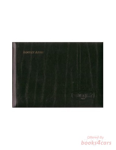 view cover of 2000 Azure owners manual handbook by Bentley