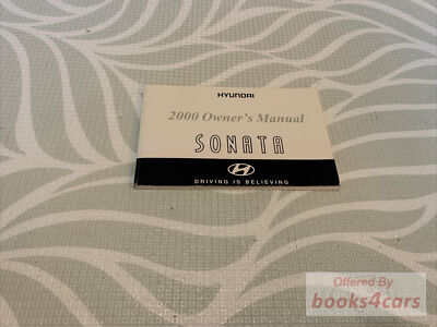 view cover of 2000 Sonata Owners Manual by Hyundai