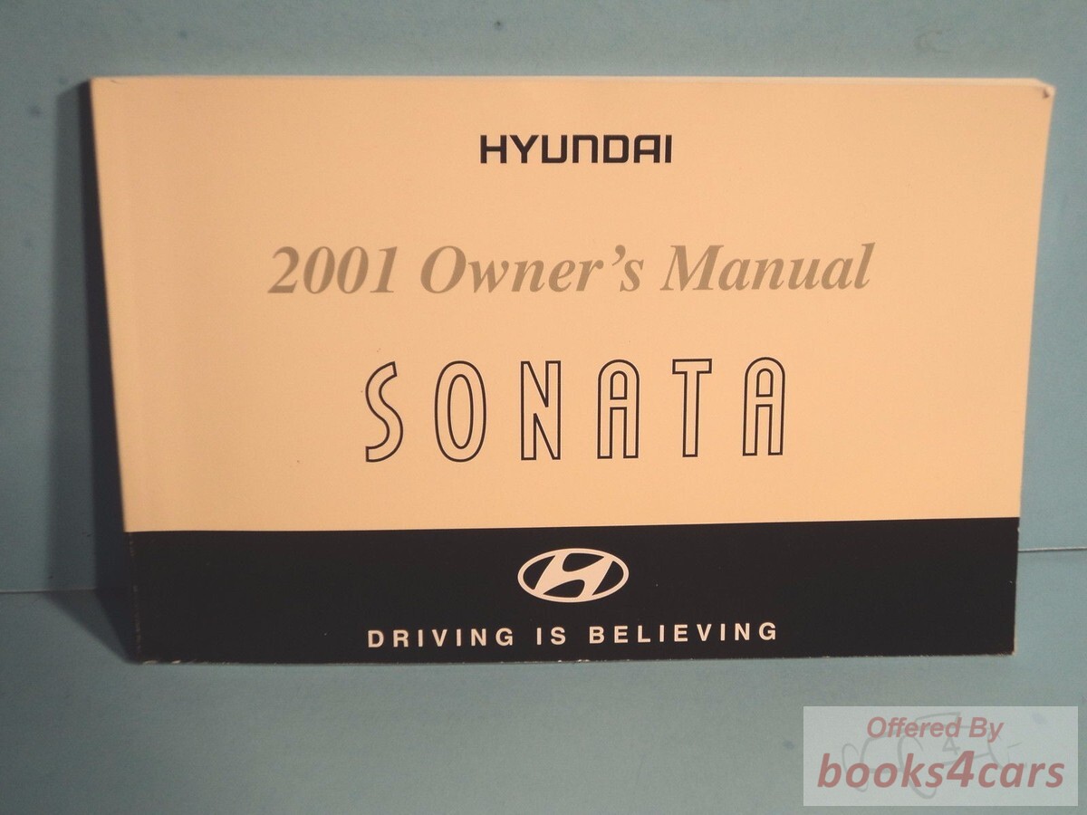 view cover of 2001 Sonata Owners Manual by Hyundai