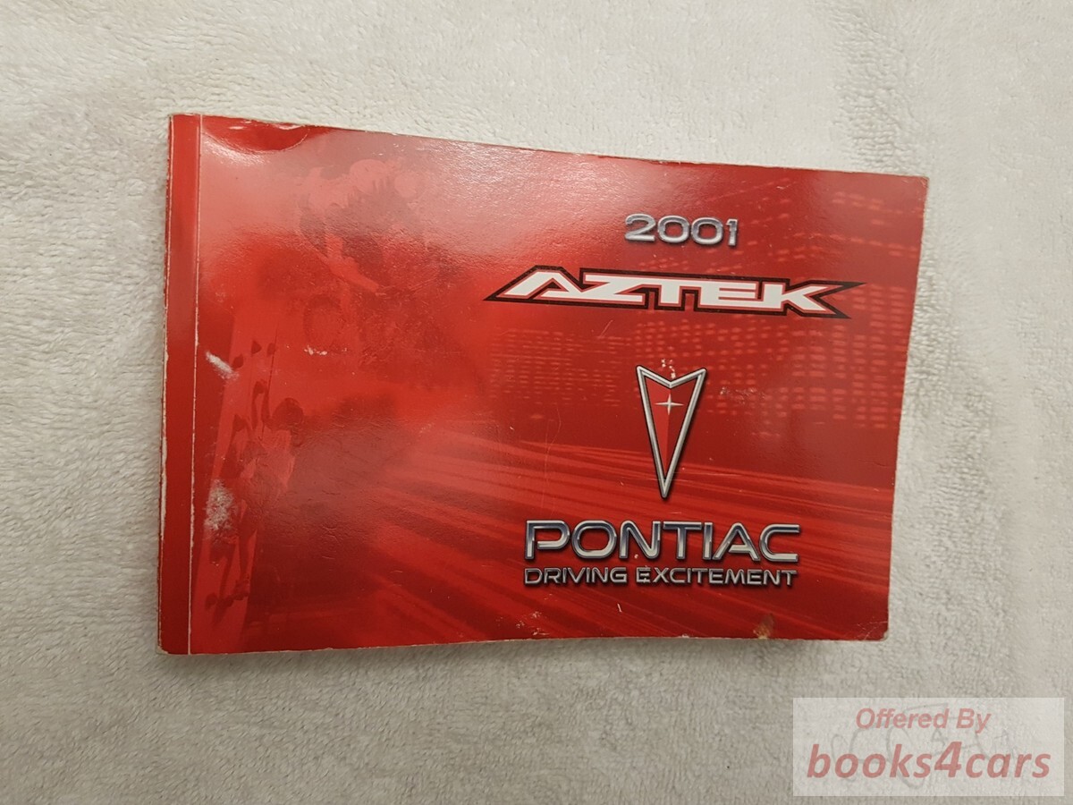 view cover of 2001 Aztek Owners Manual by Pontiac