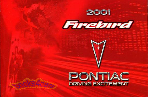 view cover of 2001 Firebird Trans Am Owners Manual by Pontiac