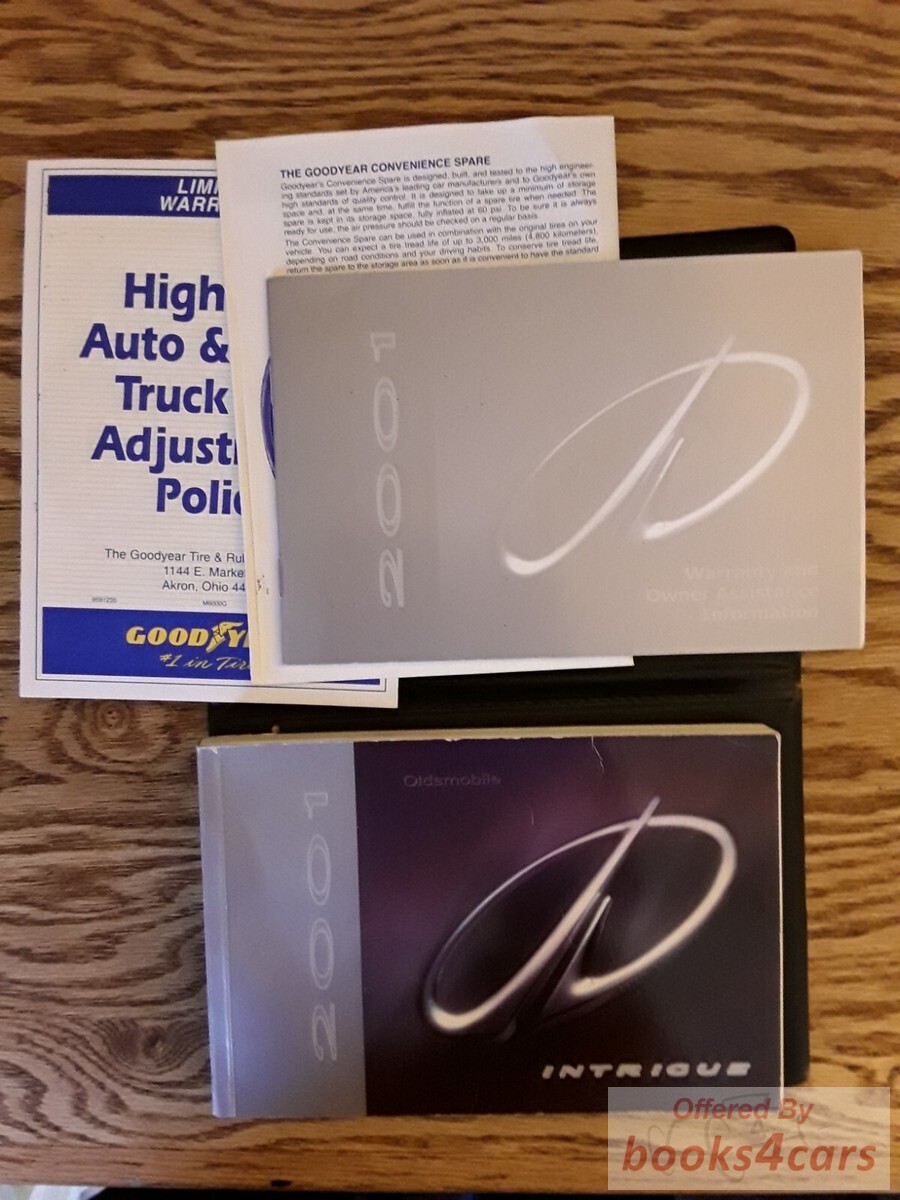 view cover of 2001 Intrigue Owners Manual by Oldsmobile