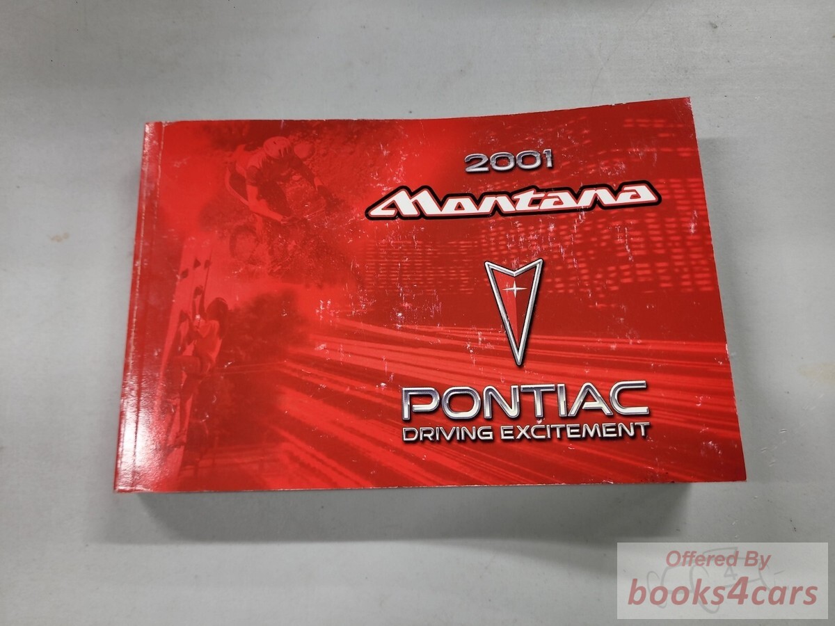 view cover of 2001 Montana Owners Manual by Pontiac