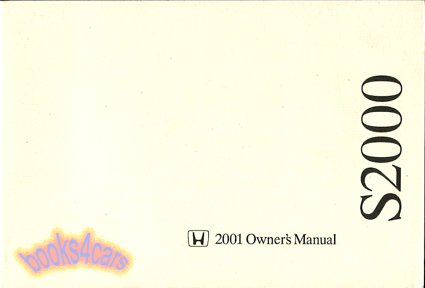 view cover of 2001 S2000 Owners Manual by Honda