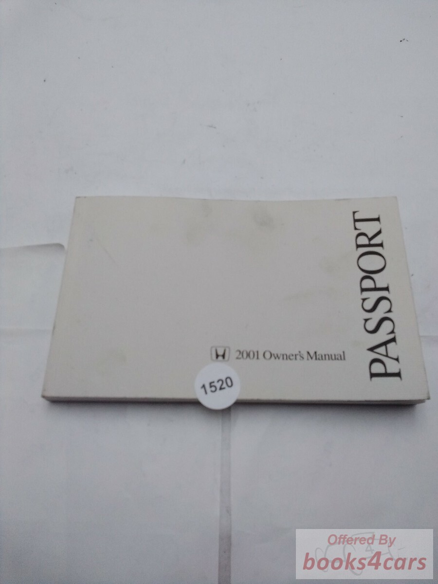 view cover of 2001 Passport Owners Manual by Honda