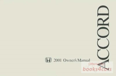 view cover of 2001 Accord Coupe Owners Manual by Honda