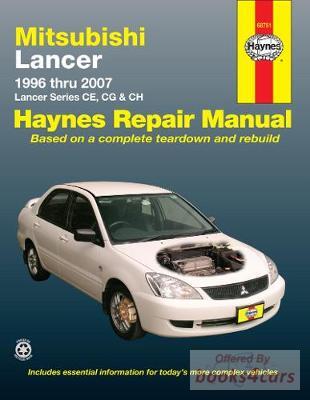 view cover of 1996-2007 Lancer Shop Service Repair Manual for Mitsubishi 336 pages by Haynes