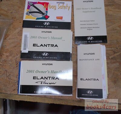 view cover of 2001 Elantra Owners manual by Hyundai