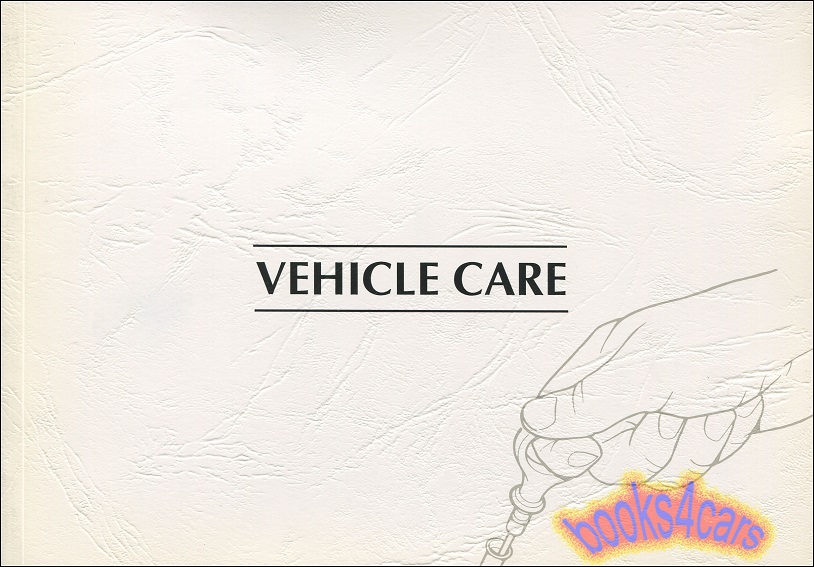 view cover of 1998-1999 XK8 Vehicle Care Handbook by Jaguar