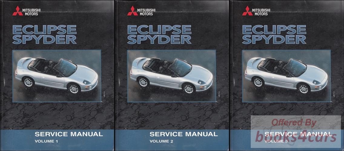 view cover of 2001 Eclipse Spyder Shop Service Repair 3 volume manual by Mitsubishi