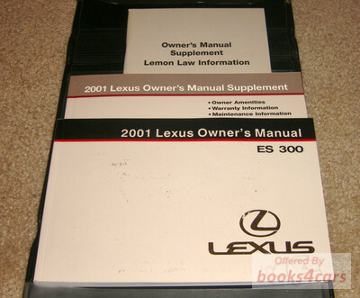 view cover of 2001 ES300 Owners Manual by Lexus for ES 300