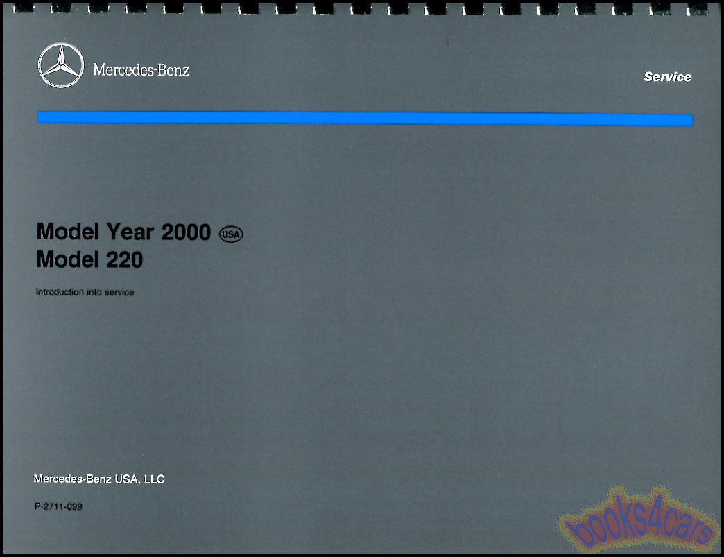 view cover of 2000 onward S-Class 220 series 293 page Technical Introduction service Manual by Mercedes for S500 & S430