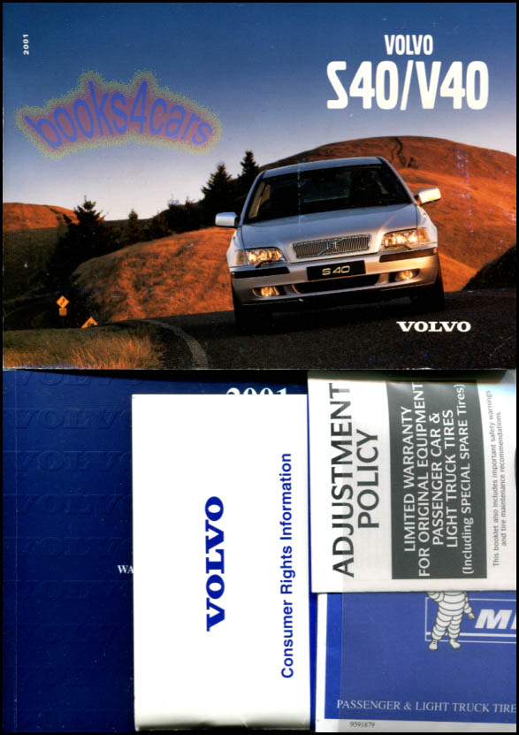 view cover of 2001 S40 V40 Owners Manual by volvo for S 40 and V 40