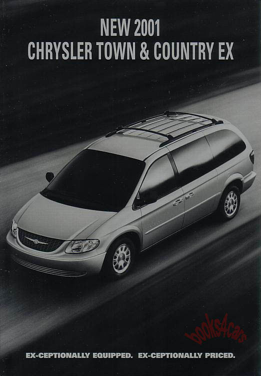 view cover of 2001 Chrysler Town & Country EX Minivan Sales Brochure 8 pages