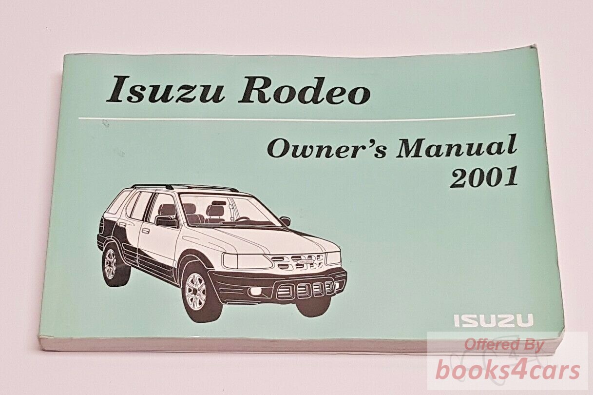 view cover of 2001 Rodeo owners manual by Isuzu