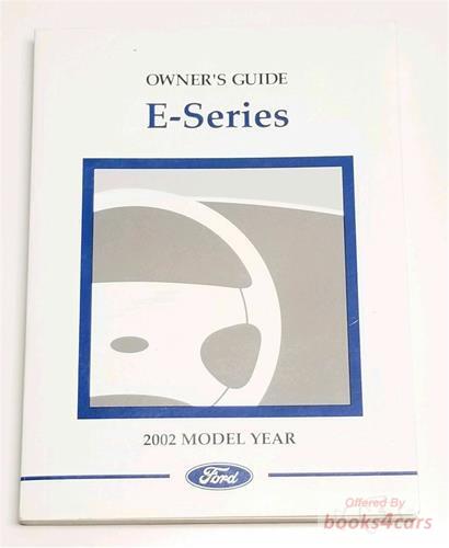 view cover of 2002 Econoline Owners Manual by Ford for E150 E250 E350 Van