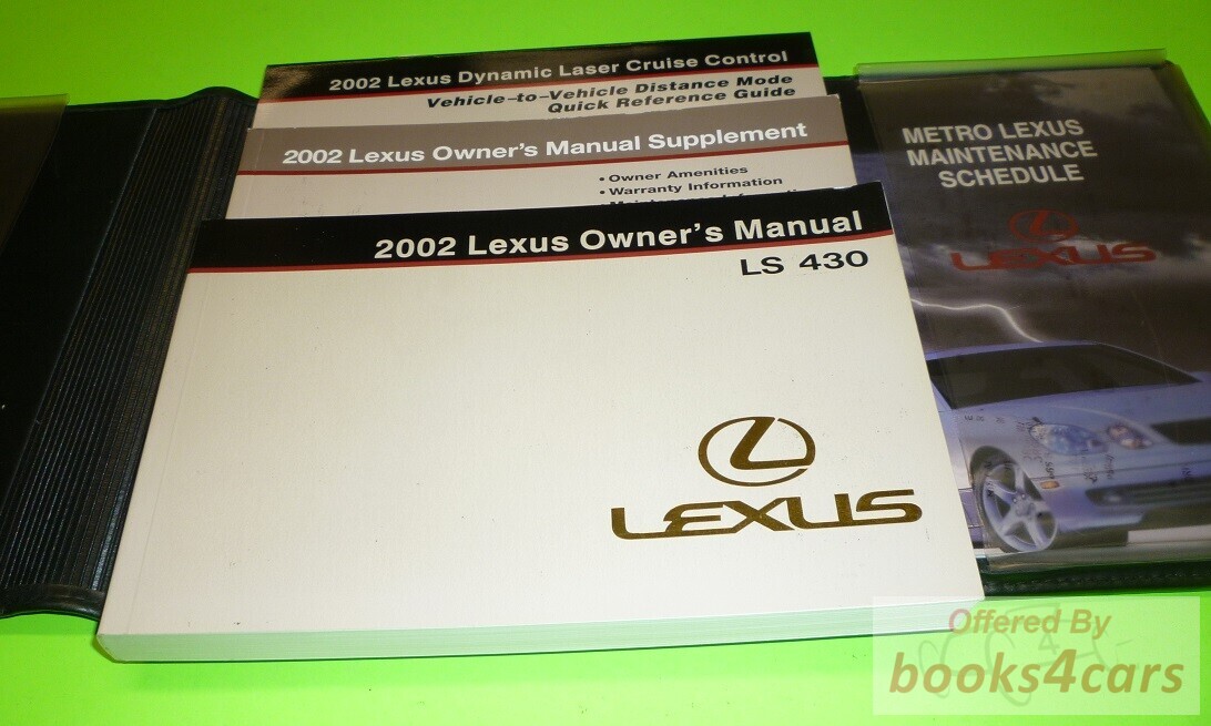 view cover of 2002 LS430 Owners Manual by Lexus