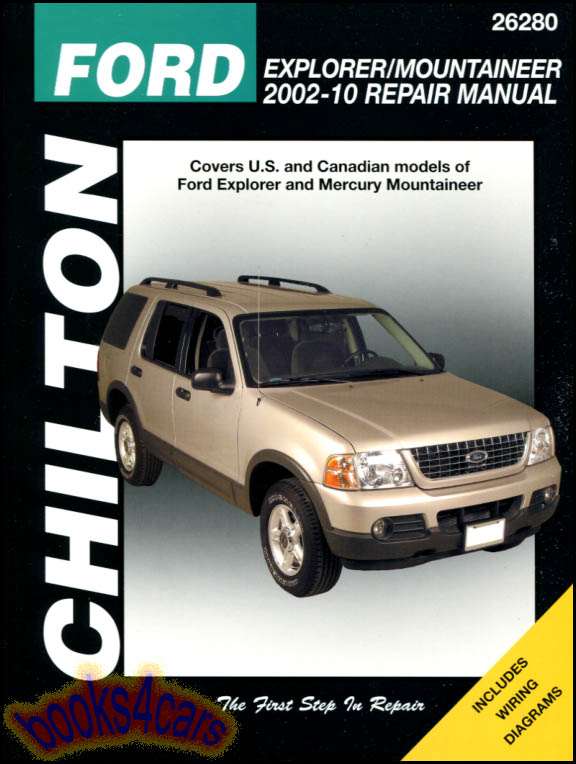 view cover of 2002-2010 Ford Explorer & Mercury Mountaineer Shop Service Repair Manual by Chilton does not include Sport Trac info