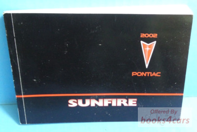 view cover of 2002 Sunfire Owners Manual by Pontiac