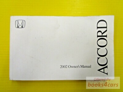 view cover of 2002 Accord Coupe Owners Manual by Honda
