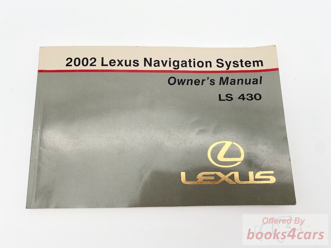 view cover of 2002 LS430 Navigation system owner manual by Lexus for LS 430