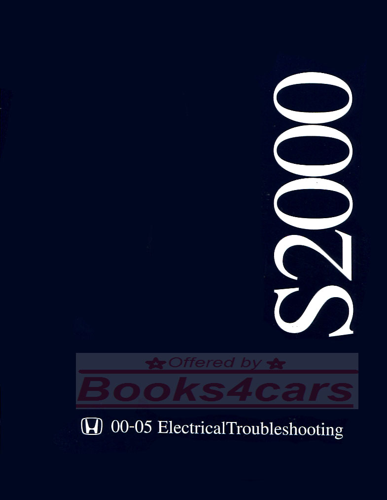 view cover of 2000-2005 S2000 Electrical Troubleshooting manual by Honda