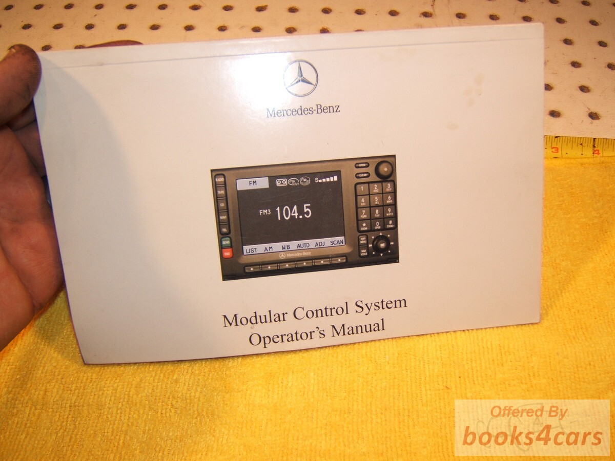 view cover of 2002 Mercedes MCS Modular Control System Radio Operators Manual