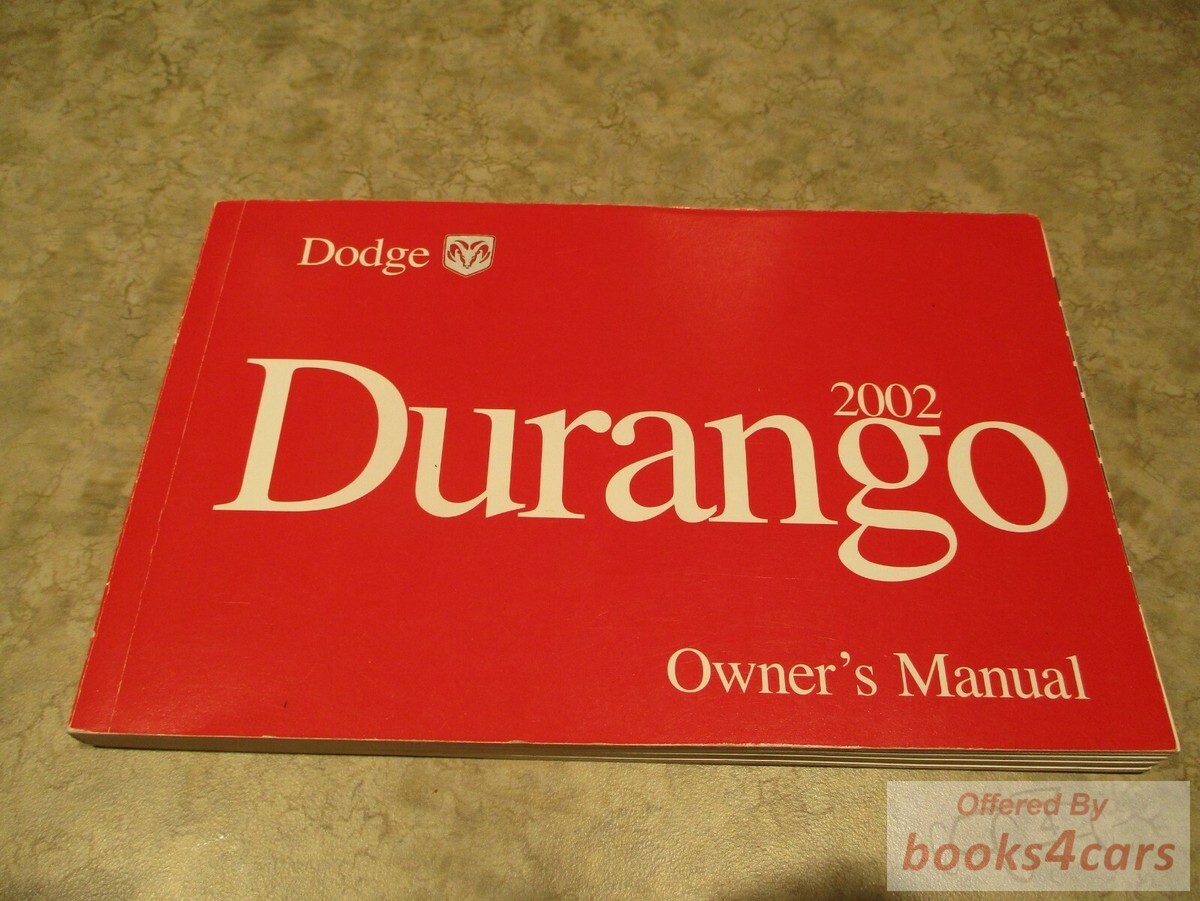 view cover of 2002 Dodge Durango Owners Manual by Dodge