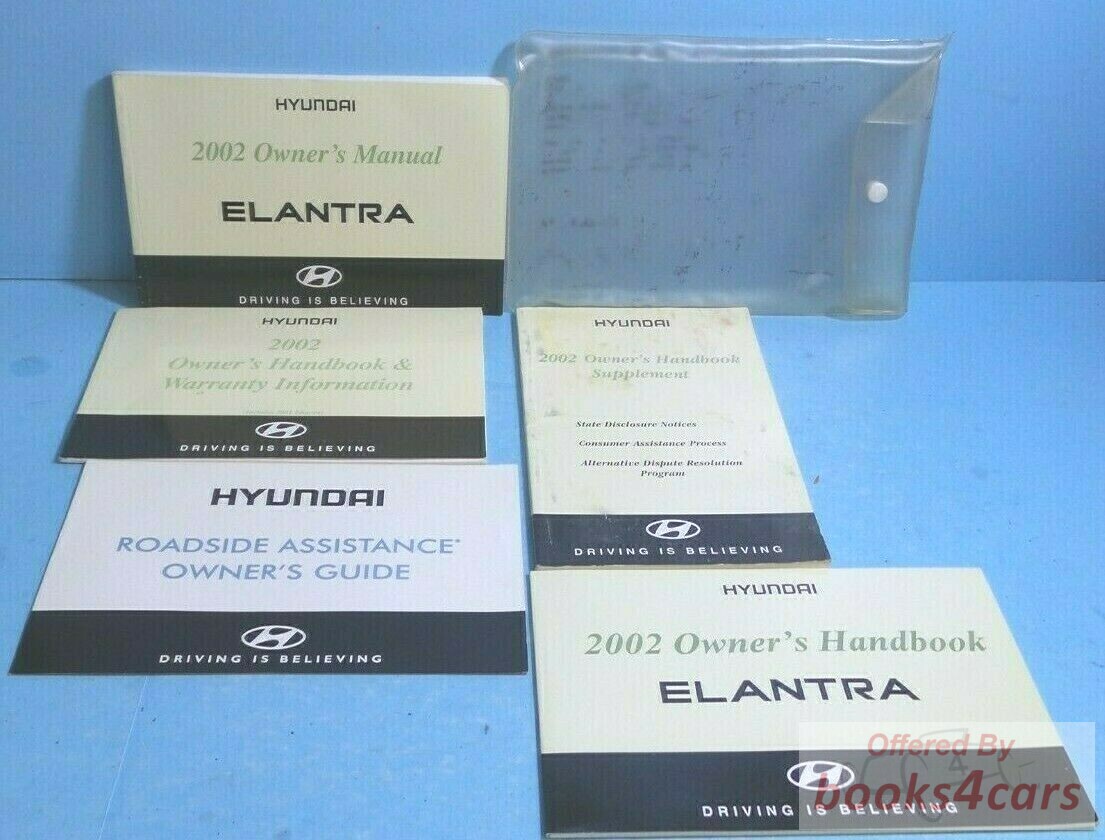 view cover of 2002 Elantra Owners Manual By Hyundai