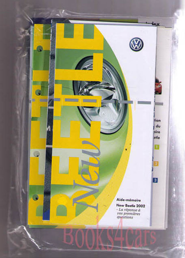view cover of 2002 Beetle Owners Manual by VW Volkswagen FRENCH language