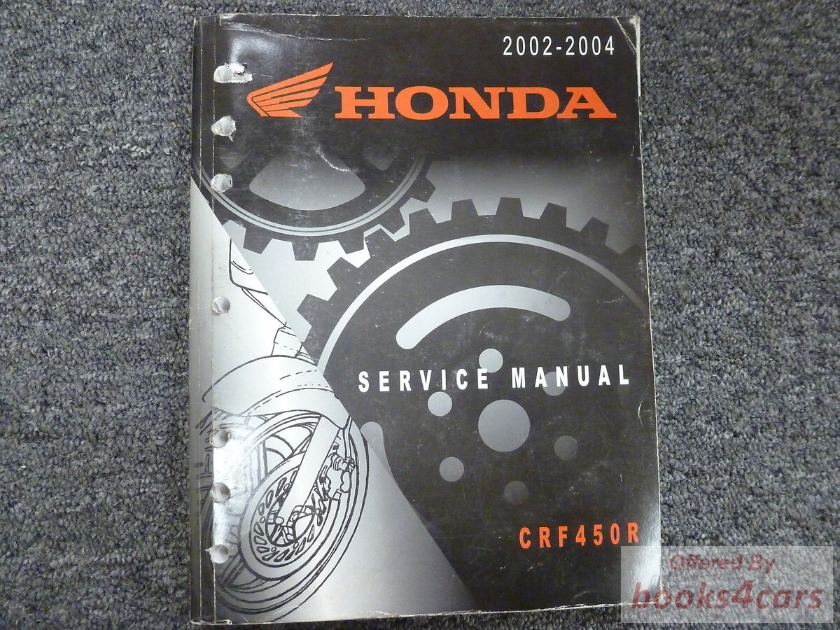 view cover of 2002-2003 CRF 450R Service Repair Manual by Honda Motorcycle