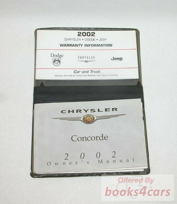 view cover of 2002 Concorde Owners Manual by Chrysler