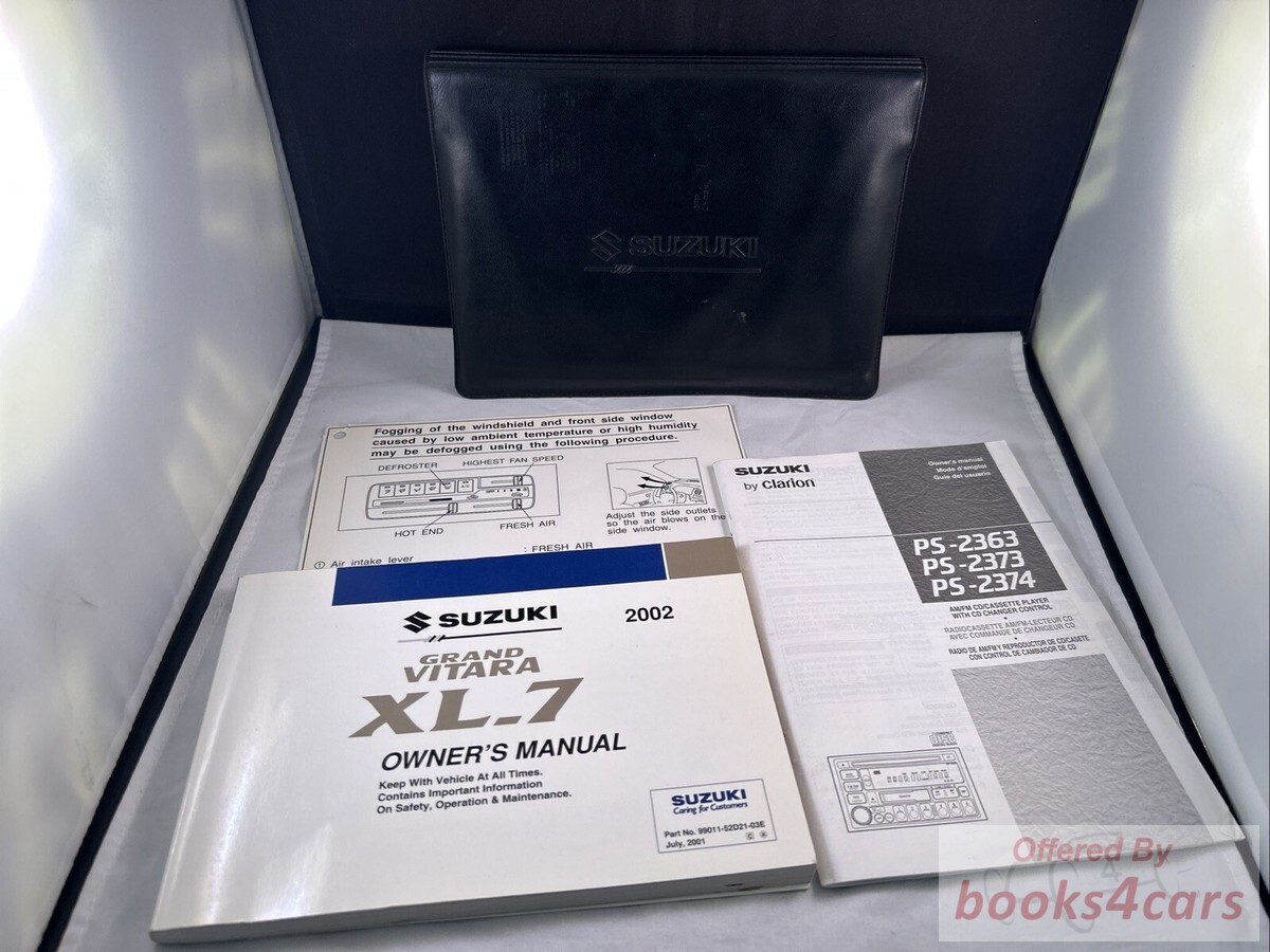 view cover of 2002 Grand Vitara XL7 owners manual by Suzuki.