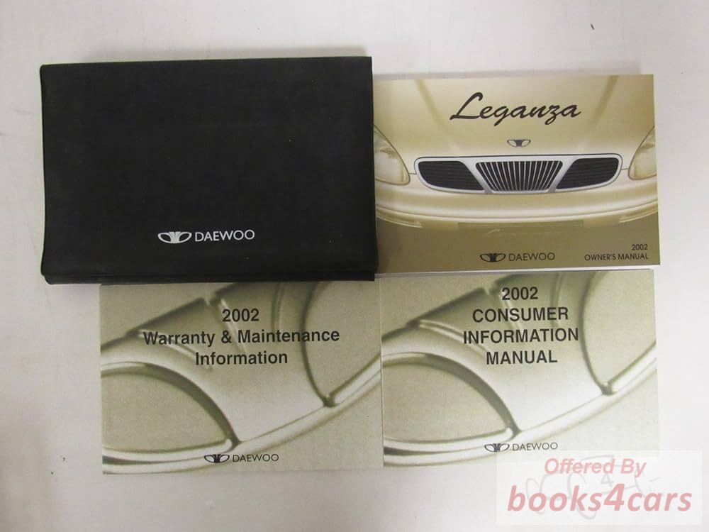 view cover of 2002 Leganza Owners Manual by Daewoo