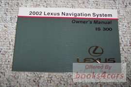 view cover of 2002 IS300 Navigation system owner manual by Lexus for IS 300