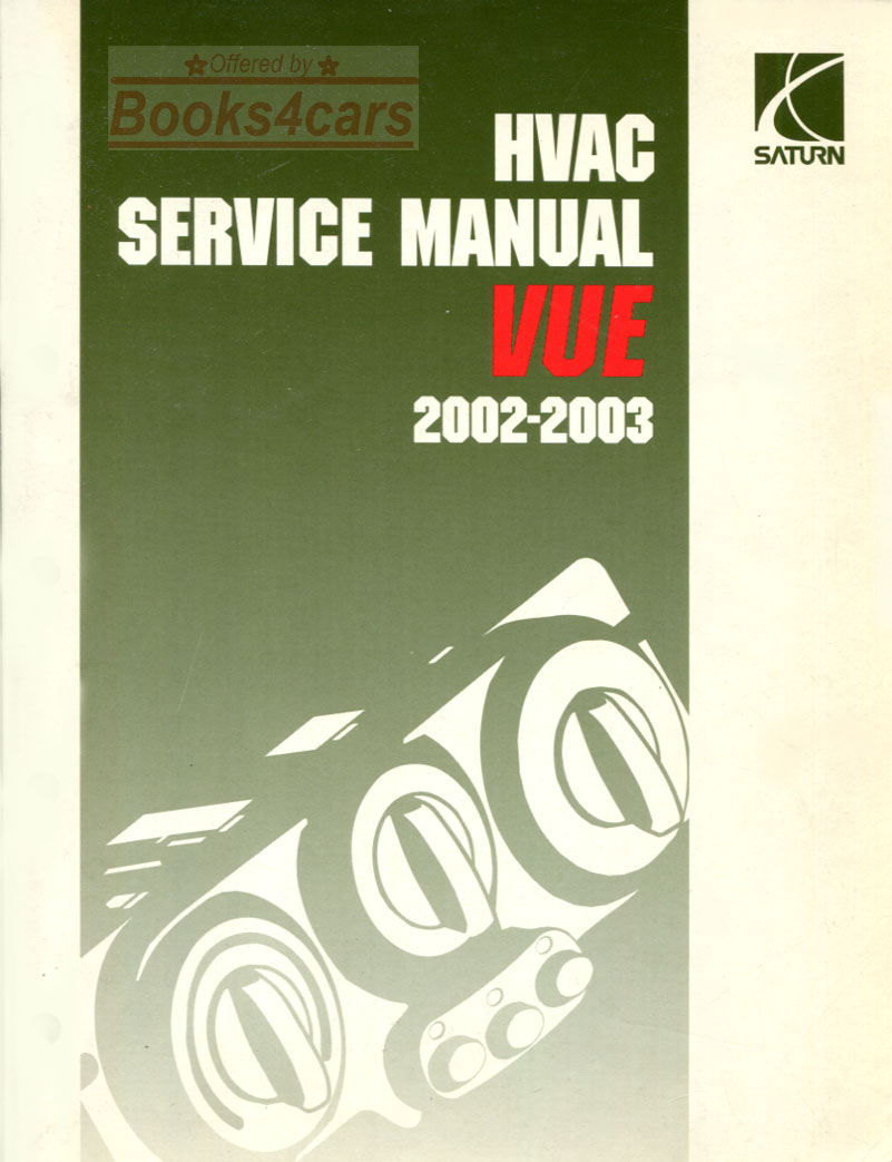 view cover of 2002-2003 VUE HVAC Shop Service Repair Manual by Saturn