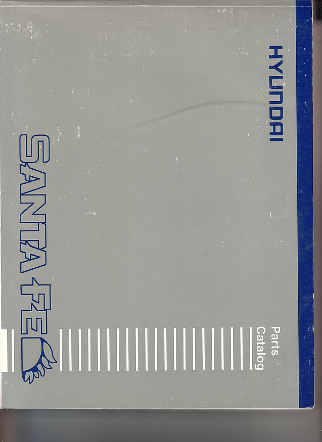 view cover of 2000-2002 Santa Fe Parts Catalog Manual by Hyundai