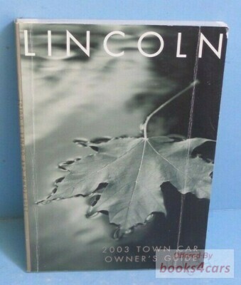 view cover of 2003 Lincoln Town Car Owners Manual by Lincoln.