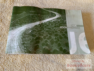 view cover of 2003 Saturn Vue Owners Manual by Saturn