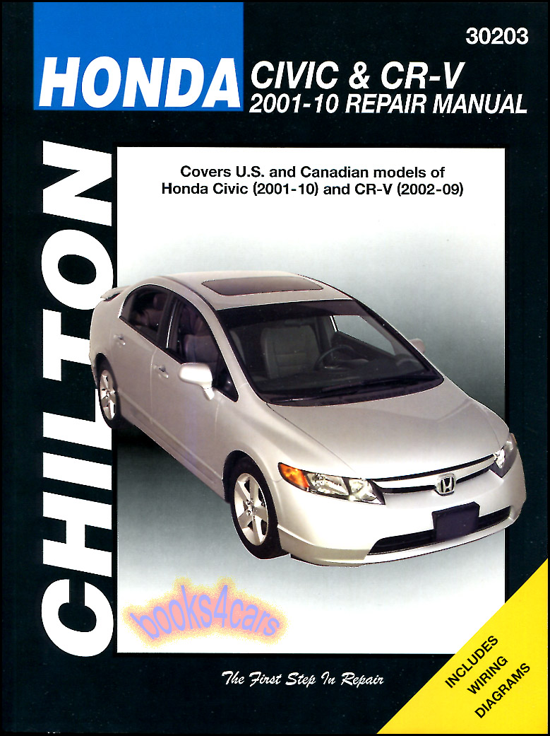 view cover of 2001-2011 Honda Civic & 01-06 CRV Shop Service Repair Manual by Chiltons