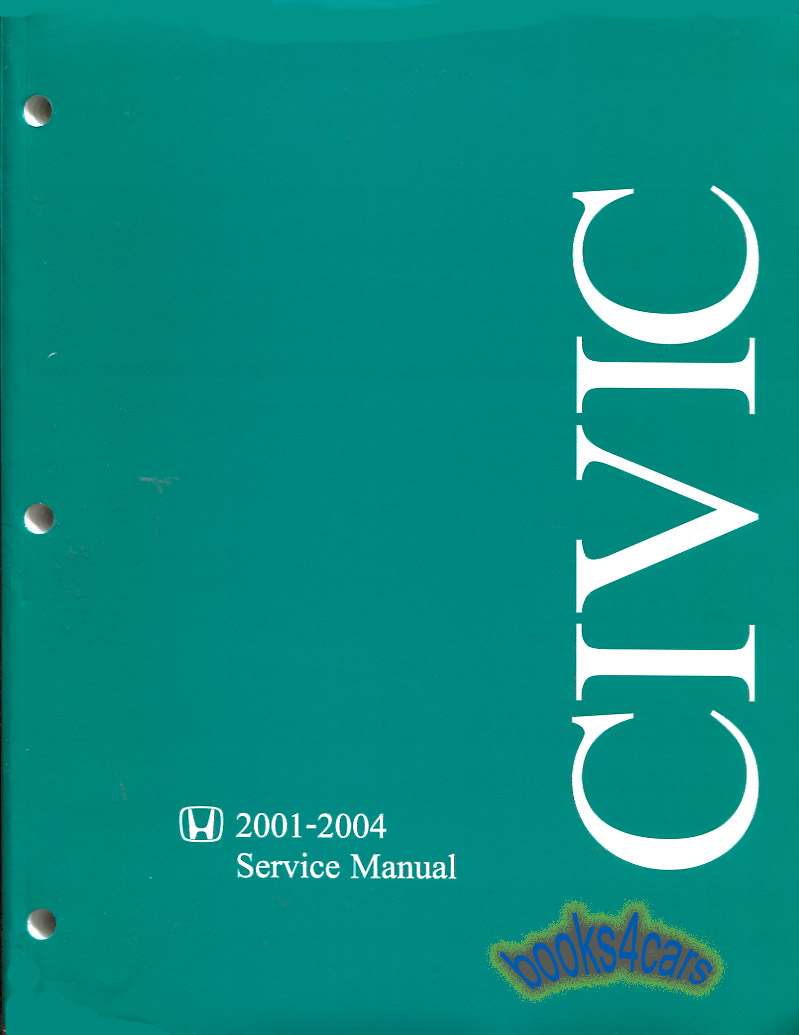 view cover of 2001-2004 Civic Shop Service Repair Manual by Honda for 2 and 4 door 1,852 pages