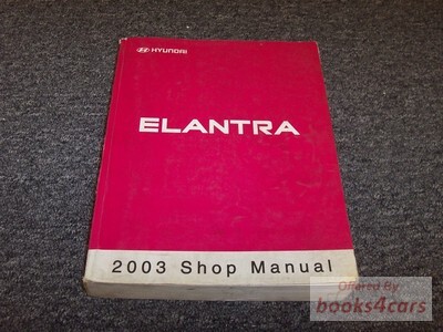 view cover of 2003 Elantra Shop Service Repair Manual by HYundai