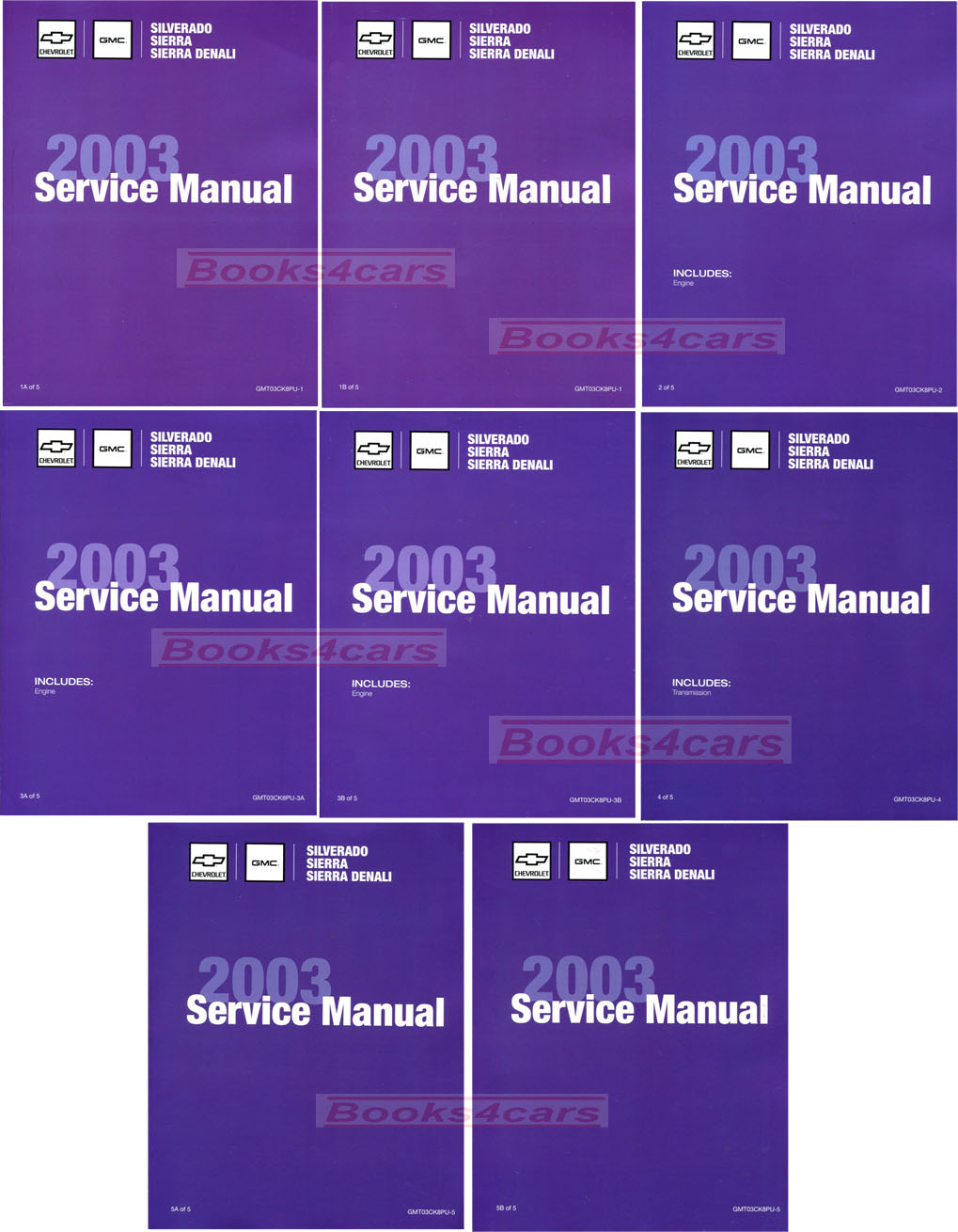 view cover of 2003 Silverado Sierra Denali Shop Service Repair Manual by Chevrolet & GMC Truck includes HD and Diesel Duramax Engine