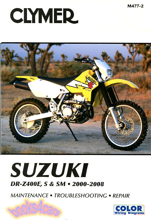 view cover of 2000-2012 DR-Z400E S & SM Shop Service Repair Manual for Suzuki by Clymer for DRZ400E DR-Z400S DR-Z400SM DRZ400S DRZ400SM
