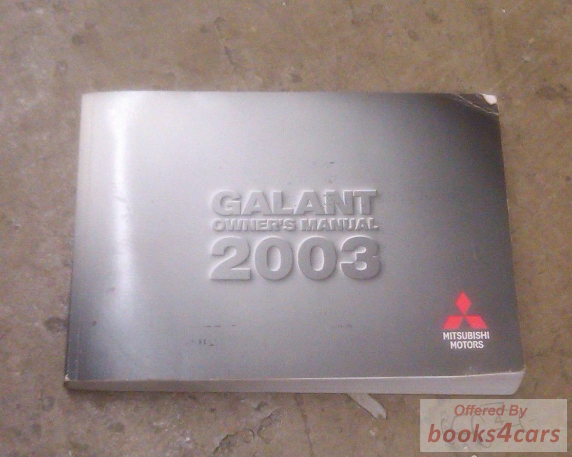 view cover of 2003 Galant Owners Manual by Mitsubishi